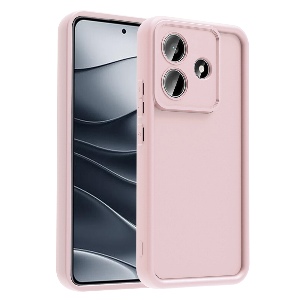 Xiaomi Uyumlu  Redmi Note 14 5G Kılıf Kamera Korumalı Zore Ananas Kapak-Pembe