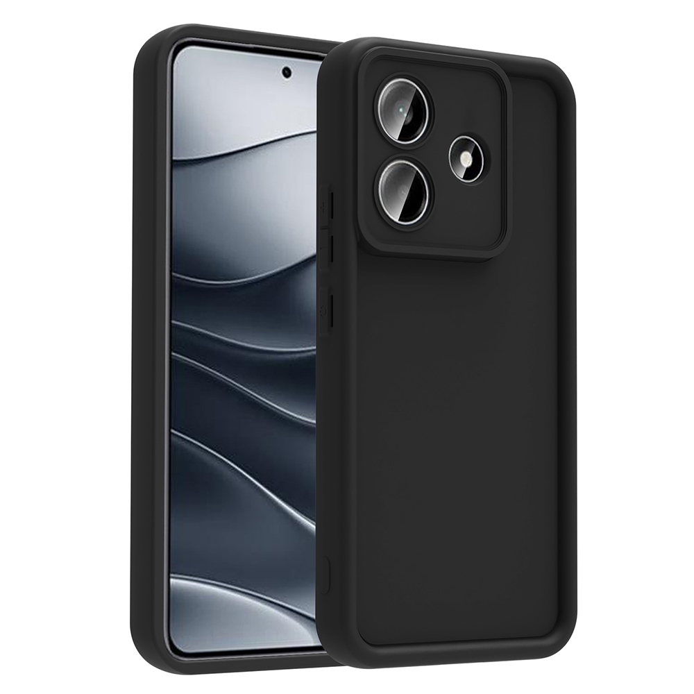 Xiaomi Uyumlu  Redmi Note 14 5G Kılıf Kamera Korumalı Zore Ananas Kapak-Siyah