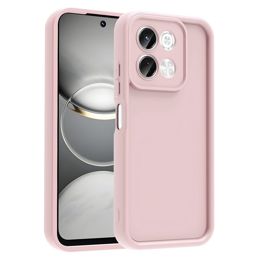 Tecno Spark 30 Kılıf Kamera Korumalı Zore Ananas Kapak-Pembe