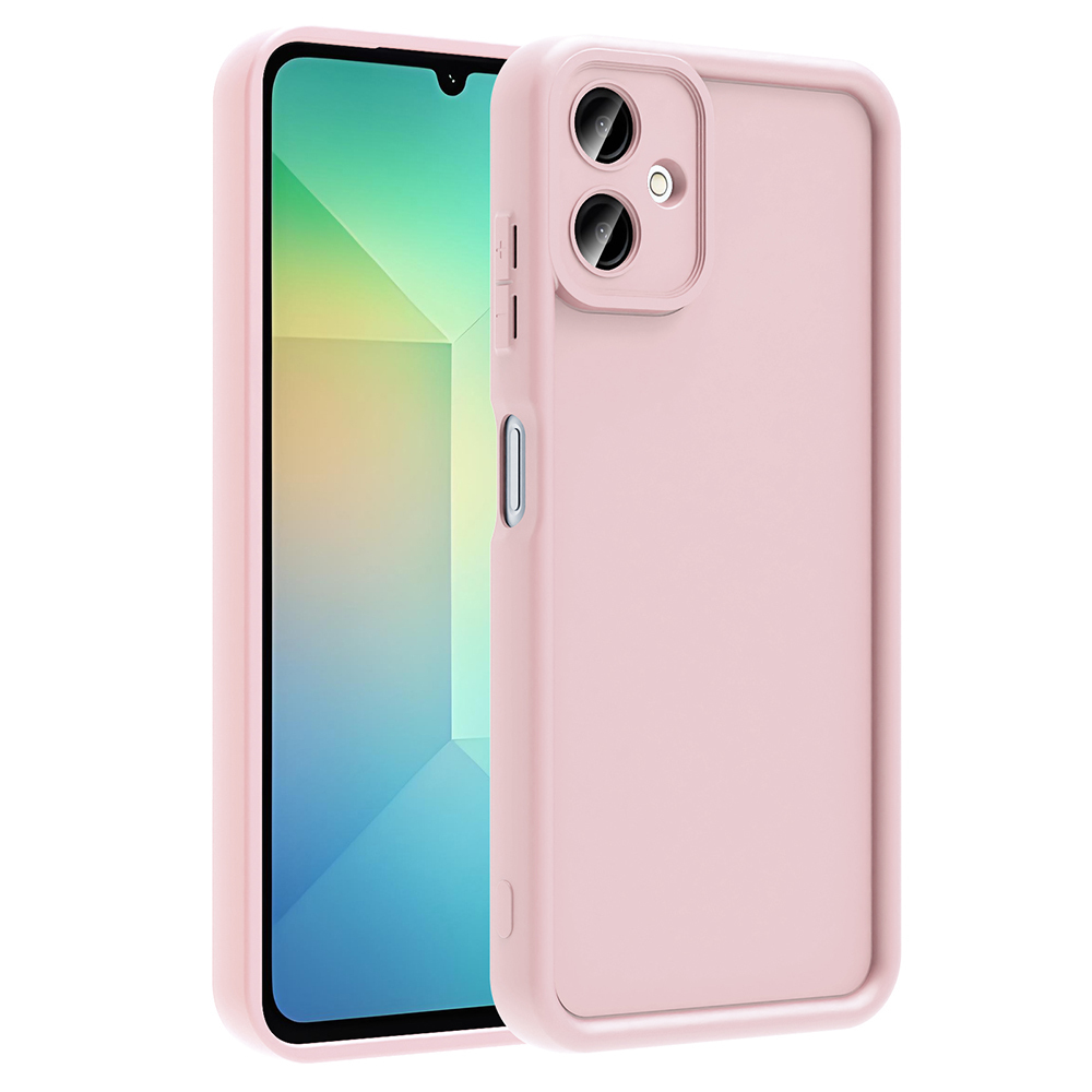 Galaxy Uyumlu A06 Kılıf Kamera Korumalı Zore Ananas Kapak-Pembe