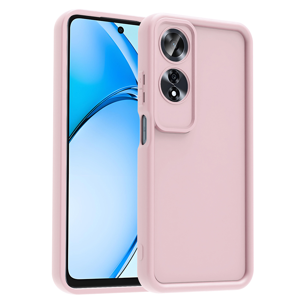 Oppo A60 Kılıf Kamera Korumalı Zore Ananas Kapak-Pembe