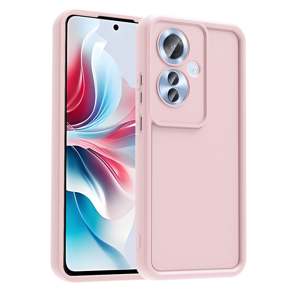 Oppo Reno 11F 5G Kılıf Kamera Korumalı Zore Ananas Kapak-Pembe