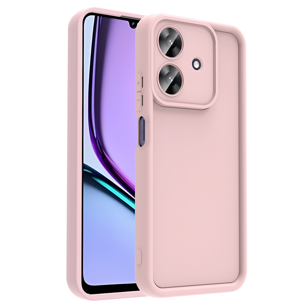 Realme Note 60 Kılıf Kamera Korumalı Zore Ananas Kapak-Pembe