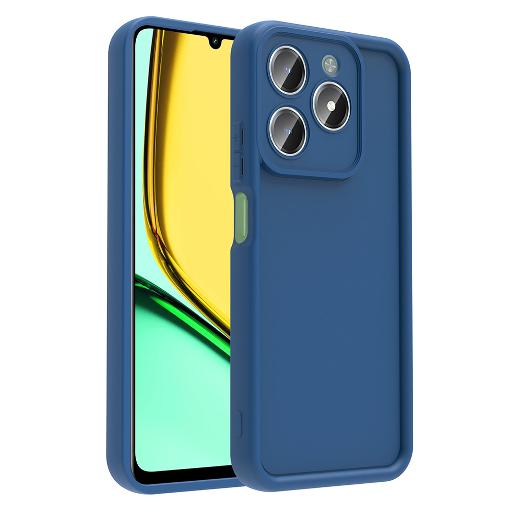 Realme C61 Kılıf Kamera Korumalı Zore Ananas Kapak-Koyu yeşil