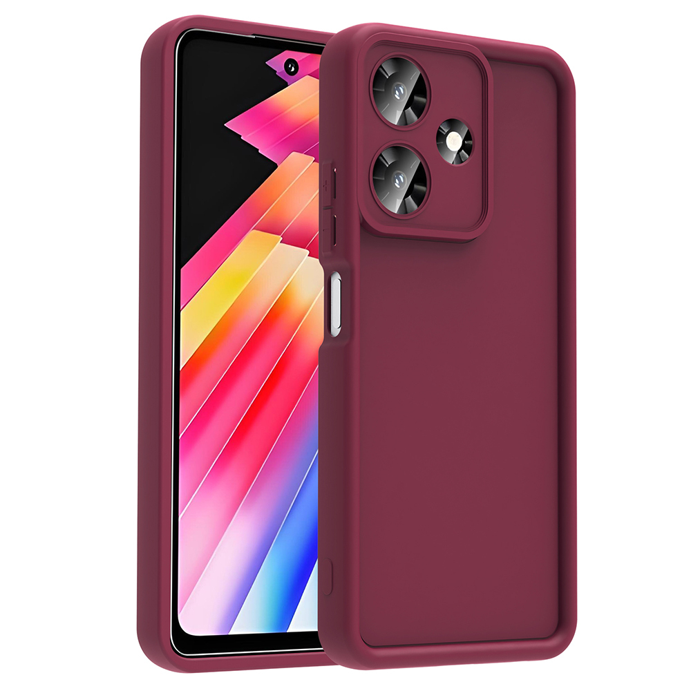 İnfinix Hot 30İ Kılıf Kamera Korumalı Zore Ananas Kapak-Mürdüm