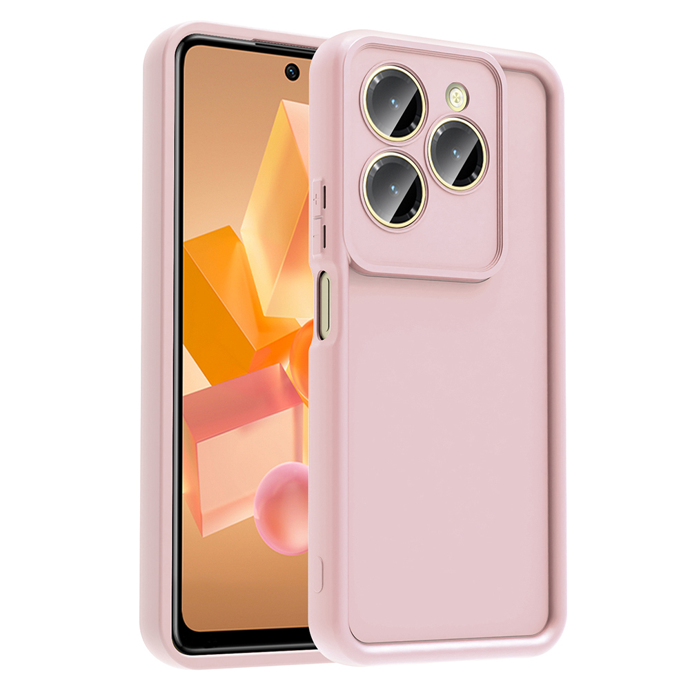 İnfinix Hot 40 Pro Kılıf Kamera Korumalı Zore Ananas Kapak-Pembe