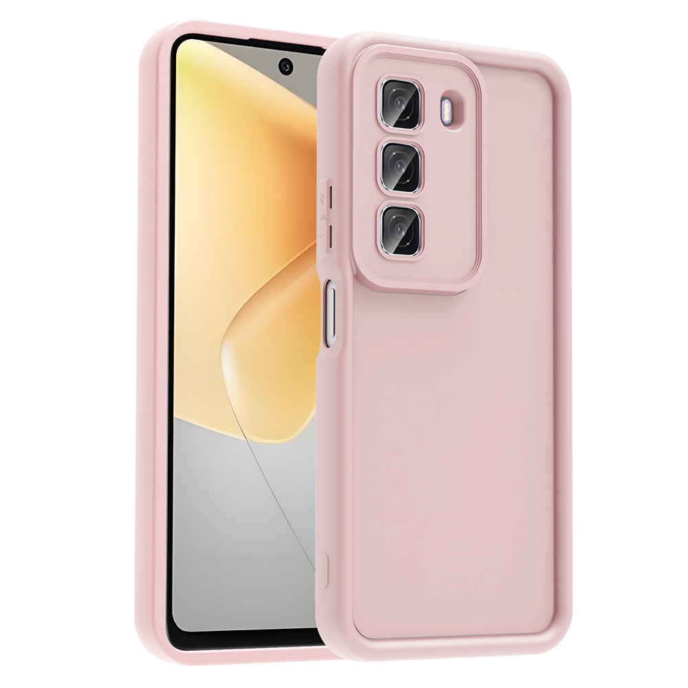İnfinix Hot 50 4G Kılıf Kamera Korumalı Zore Ananas Kapak-Pembe