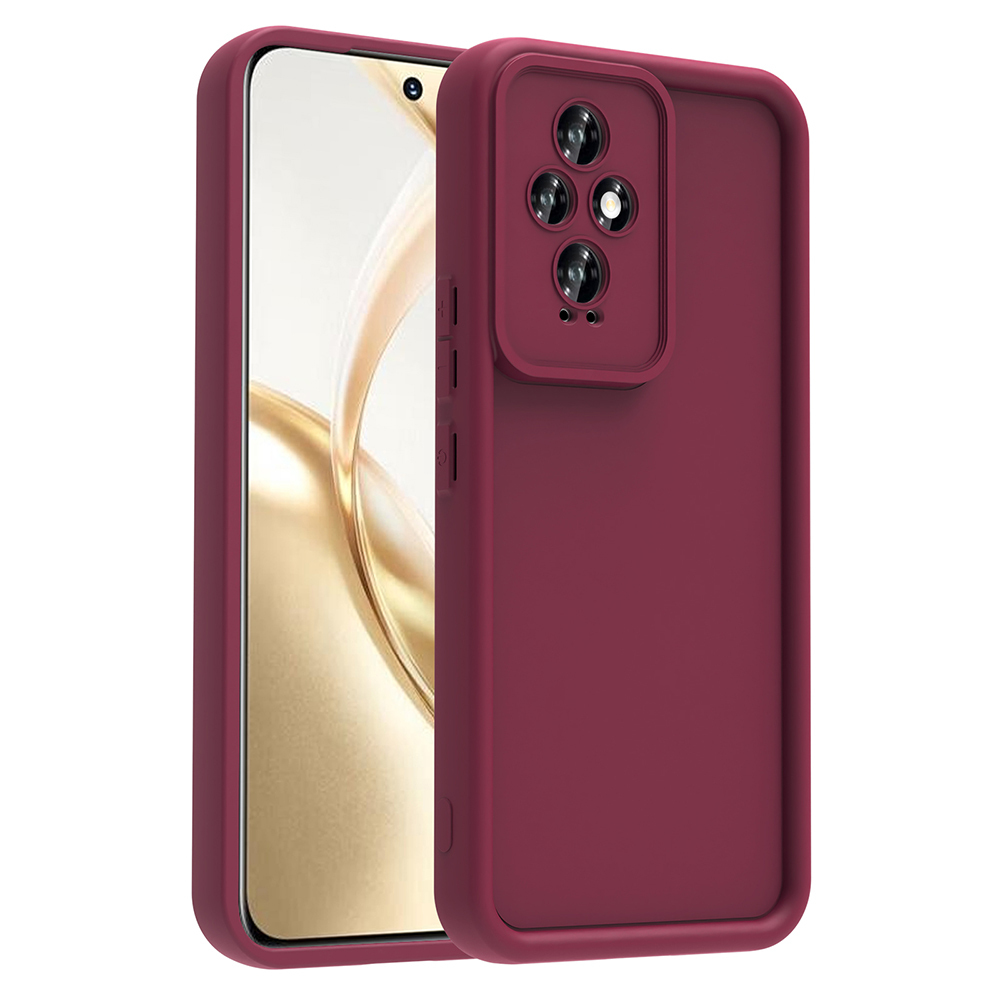 Honor 200 Kılıf Kamera Korumalı Zore Ananas Kapak-Mürdüm