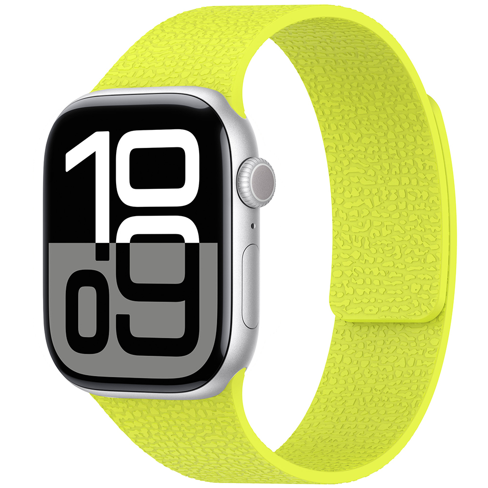 Watch Ultra 49mm Zore KRD-136 Kabartma Desenli Silikon Kordon-Açık yeşil