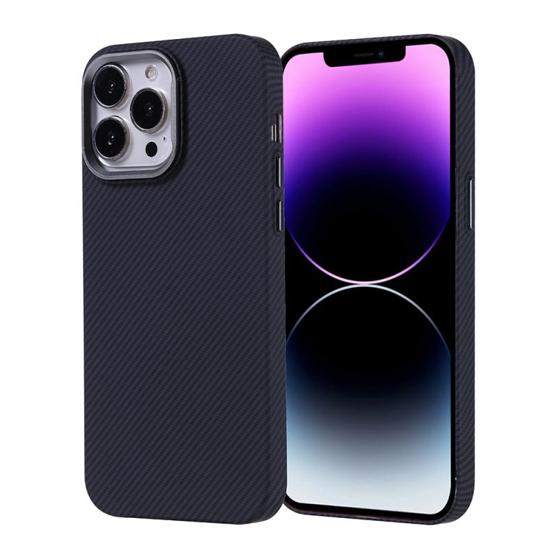 iPhone Uyumlu 14 Pro Max Kılıf M-safe Şarj Özellikli Karbon Fiber Görünümlü Zore Nekst Kapak
