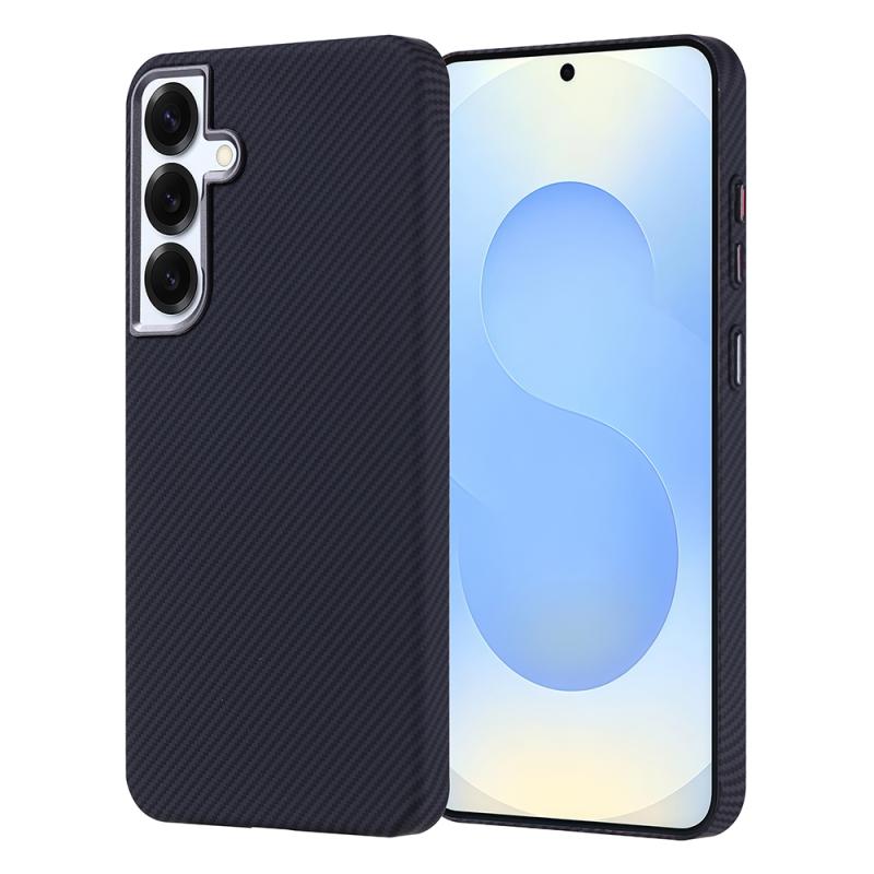Galaxy Uyumlu S24 Plus Kılıf M-safe Şarj Özellikli Karbon Fiber Görünümlü Zore Nekst Kapak