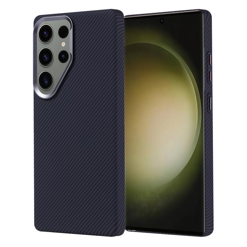 Galaxy Uyumlu S25 Ultra Kılıf M-safe Şarj Özellikli Karbon Fiber Görünümlü Zore Nekst Kapak