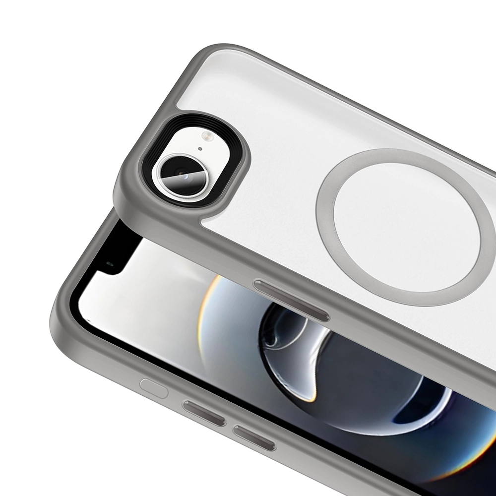 iPhone Uyumlu 16E Kılıf Mat Arka Yüzey Wireless Şarj Özellikli Zore Flet M-safe Kapak