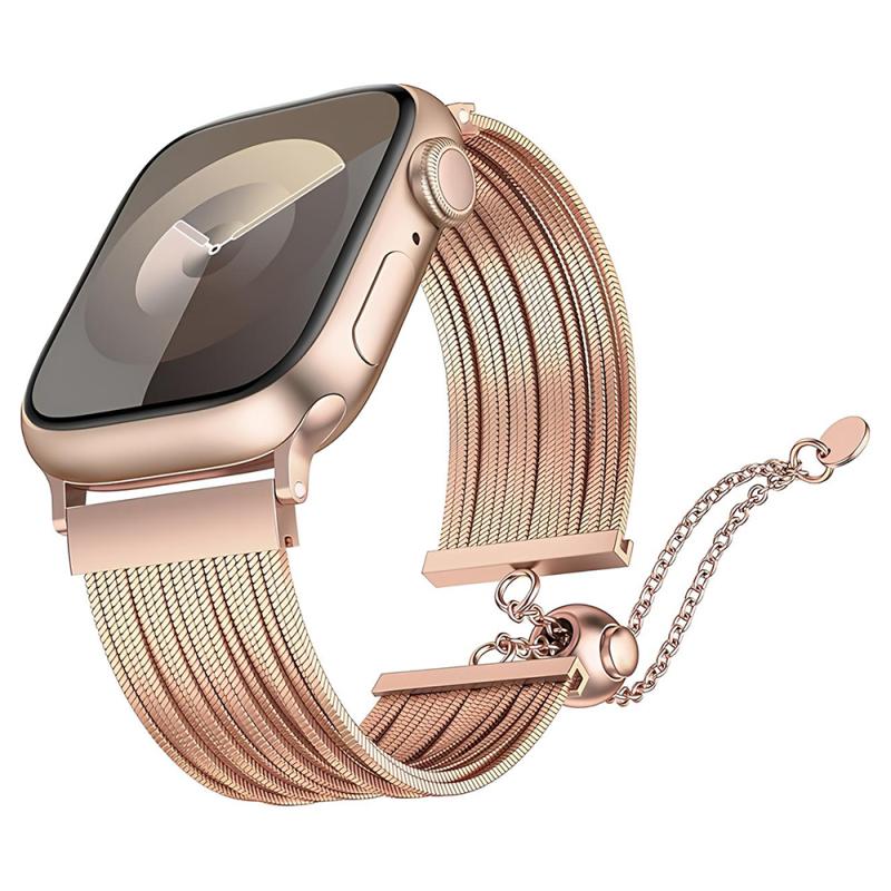 Watch 7 45mm Zore KRD-137 Metal Hasır Kordon-Rose gold