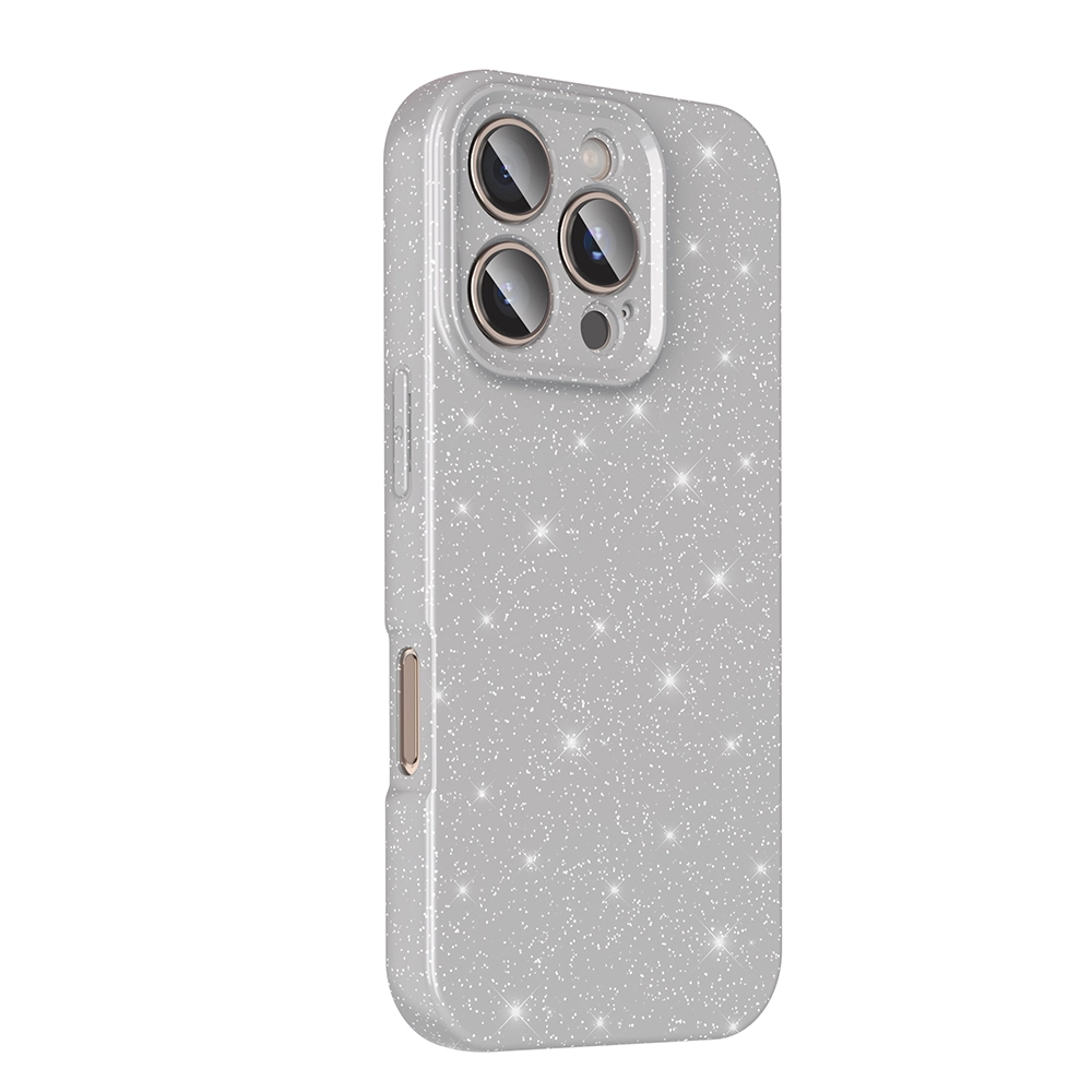 iPhone Uyumlu 16 Pro Max Kılıf Kamera Korumalı Simli Lüks Zore Koton Kapak