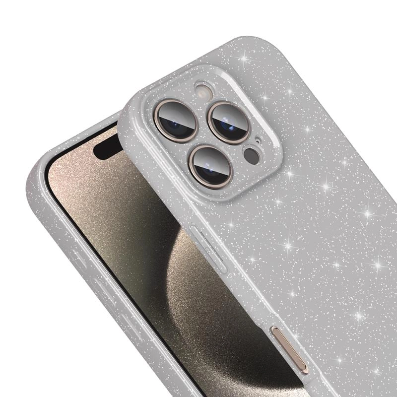 iPhone Uyumlu 16 Pro Max Kılıf Kamera Korumalı Simli Lüks Zore Koton Kapak