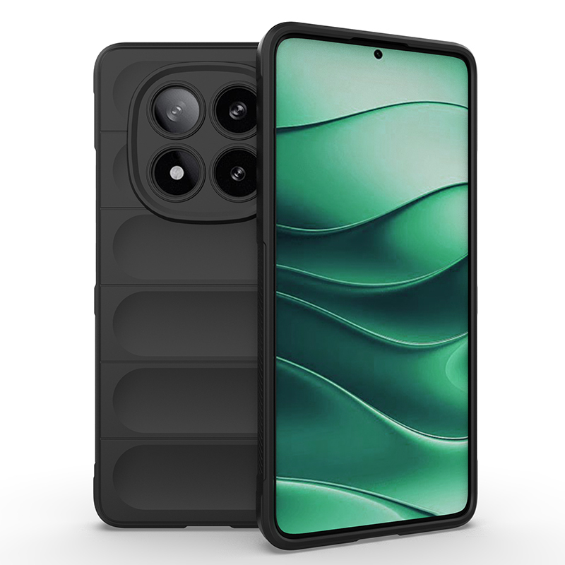 Xiaomi Uyumlu  Poco X7 Kılıf Esnek TPU Oyuklu Arka Yüzey Tasarımlı Zore Etnik Silikon Kapak-Siyah
