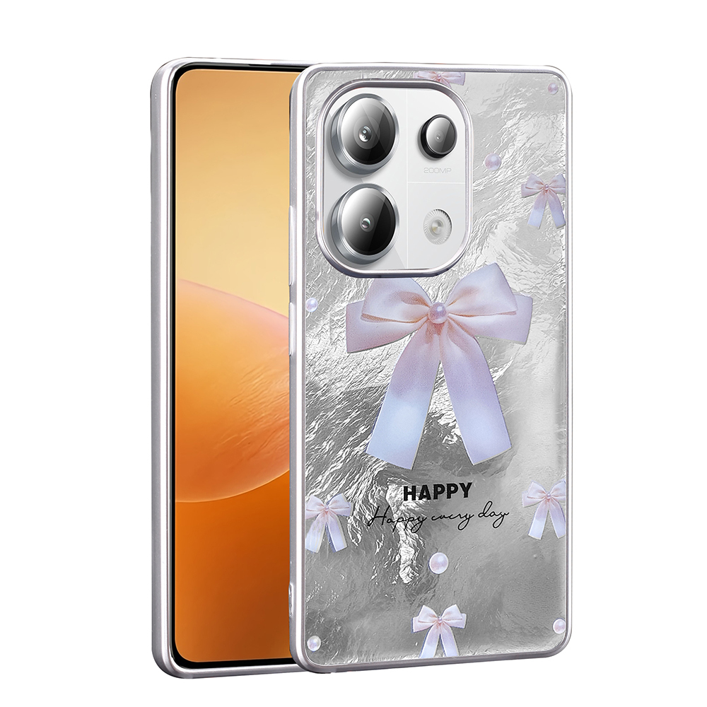 Xiaomi Uyumlu  Redmi Note 13 Pro 4G Kılıf Desenli Zore Mep Kapak-İncili fiyonk