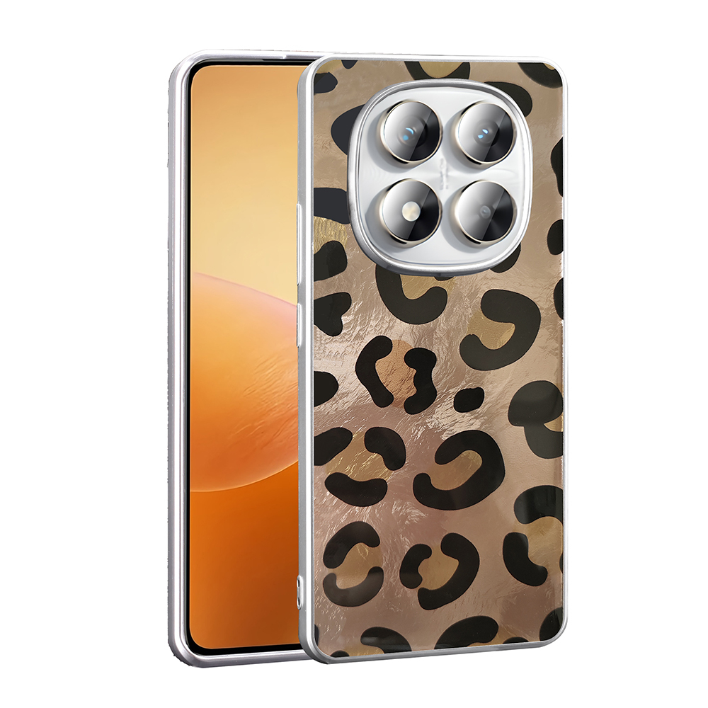 Xiaomi Uyumlu  Redmi Note 14 Pro 5G Kılıf Desenli Zore Mep Kapak-Gold leopar