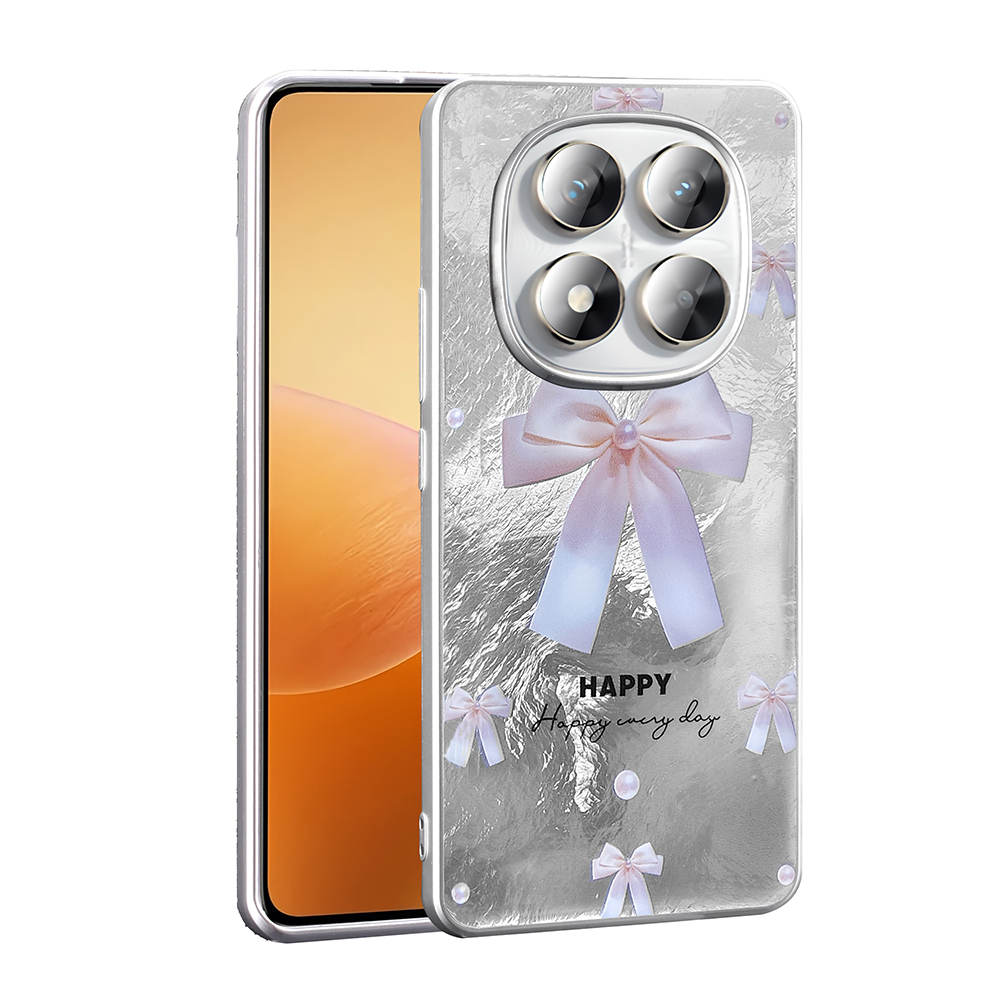 Xiaomi Uyumlu  Redmi Note 14 Pro 5G Kılıf Desenli Zore Mep Kapak-İncili fiyonk