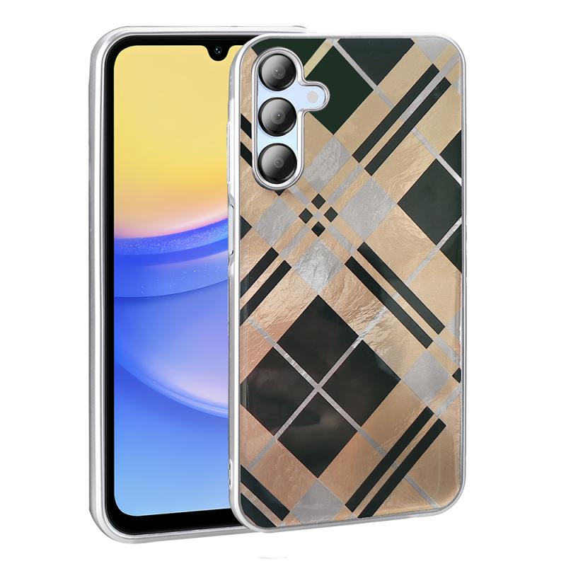 Galaxy Uyumlu A15 Kılıf Desenli Zore Mep Kapak-Geometrik