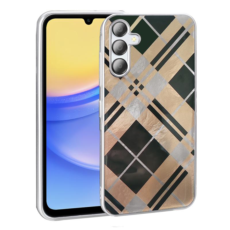 Galaxy Uyumlu A36 Kılıf Desenli Zore Mep Kapak-Geometrik