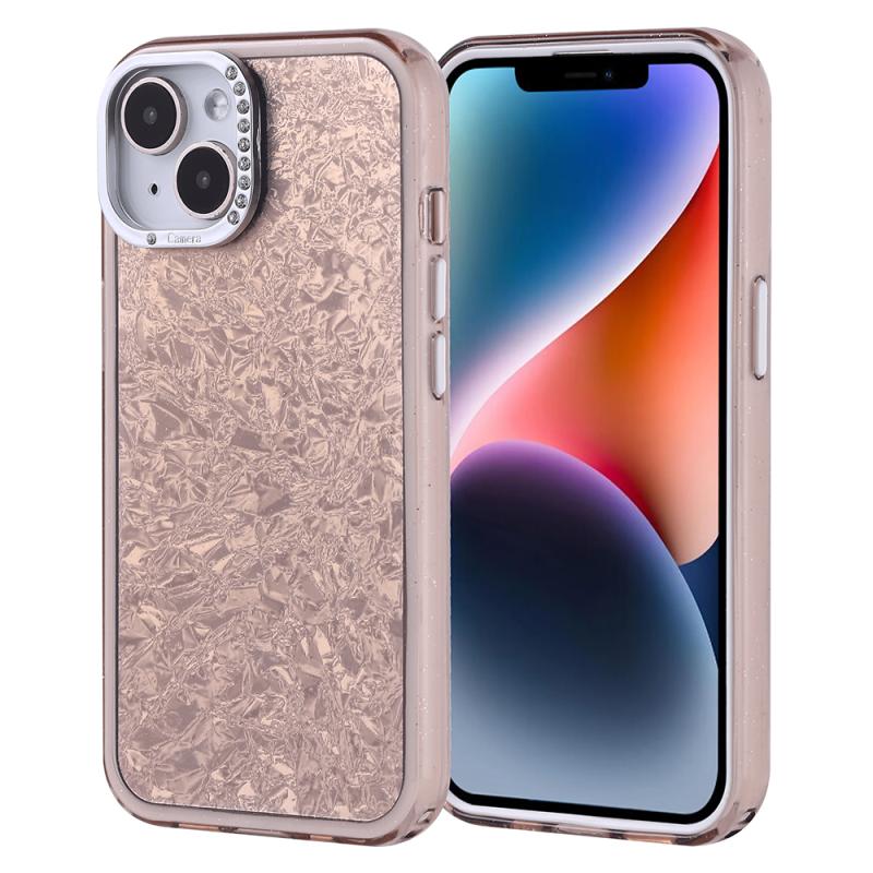 iPhone Uyumlu 13 Kılıf Taşlı Tasarımlı Zore Kapi Kapak-Gold