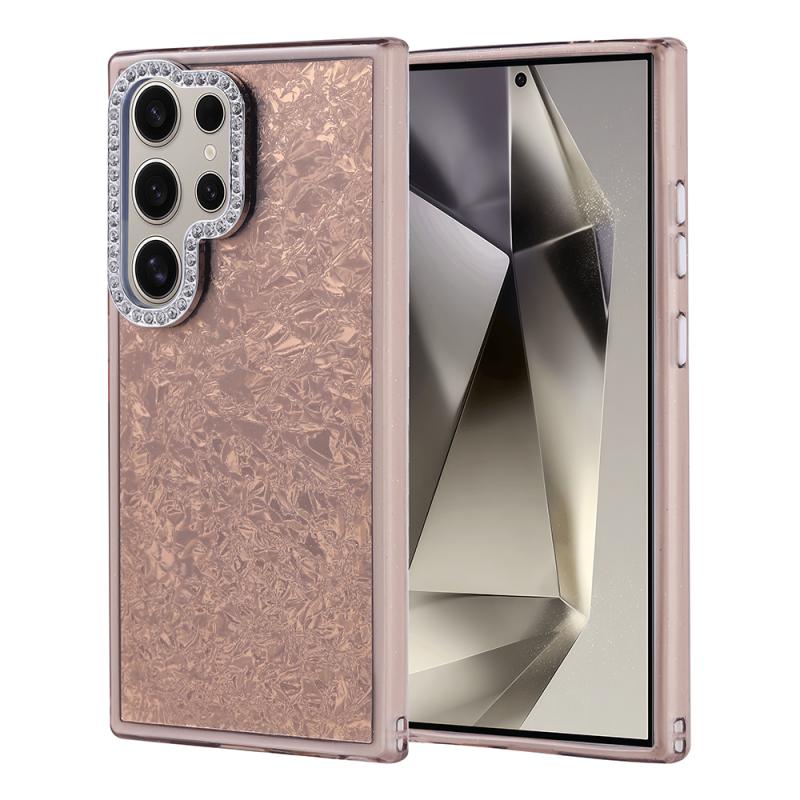 Galaxy Uyumlu S24 Ultra Kılıf Taşlı Tasarımlı Zore Kapi Kapak-Gold