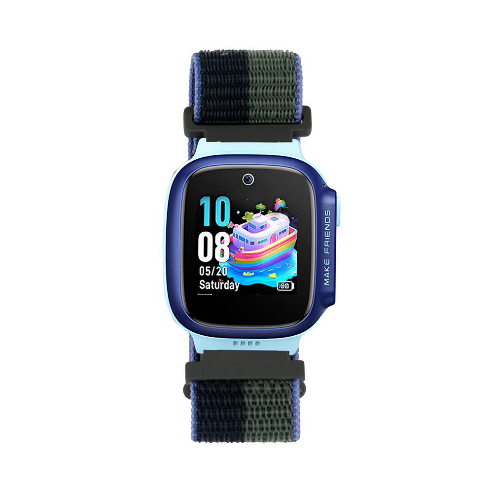 Huawei Uyumlu Watch GT 5 41mm Zore KRD-03 18mm Çocuklara Özel Hasır Kordon-Siyah-yeşil