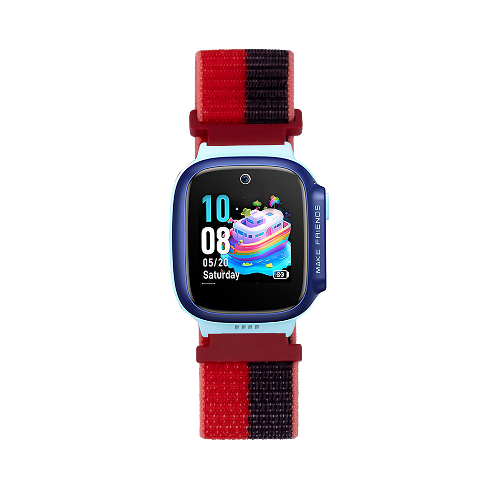 Huawei Uyumlu Watch GT 5 Pro 42mm Zore KRD-03 Çocuklara Özel Hasır Kordon-Kırmızı