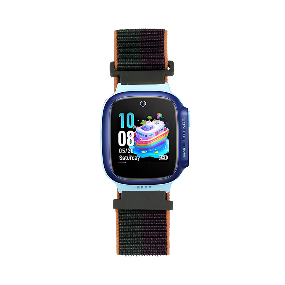 Huawei Uyumlu Watch GT 5 Pro 42mm Zore KRD-03 Çocuklara Özel Hasır Kordon-Koyu yeşil-mor