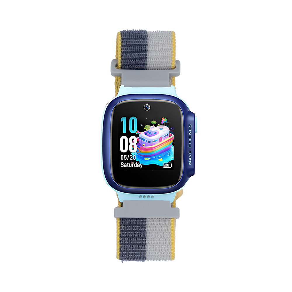 Huawei Uyumlu Watch GT 5 Pro 42mm Zore KRD-03 Çocuklara Özel Hasır Kordon-Lila-gri