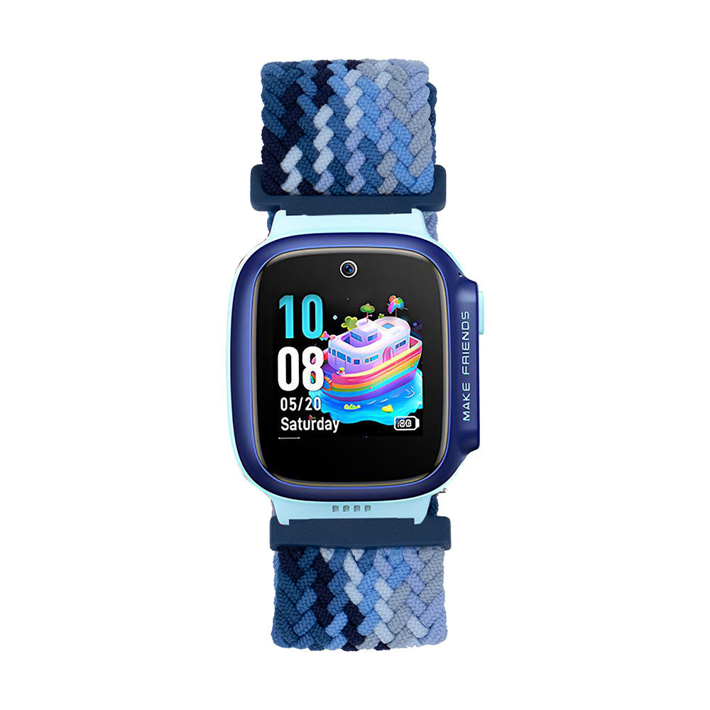 Huawei Uyumlu GT4 41mm Zore KRD-139 18mm Çocuklara Özel Örgü Kordon-Lacivert