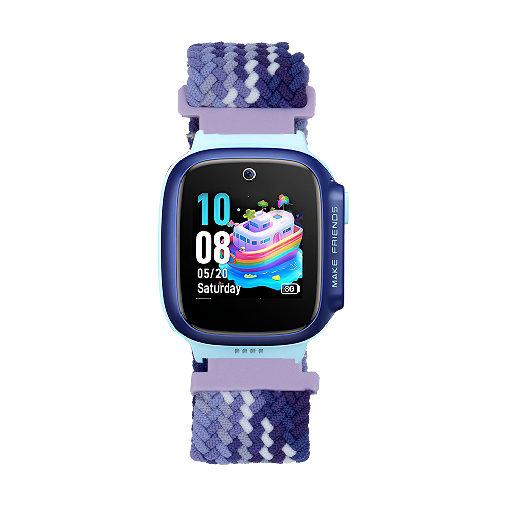 Huawei Uyumlu GT4 41mm Zore KRD-139 18mm Çocuklara Özel Örgü Kordon-Mor