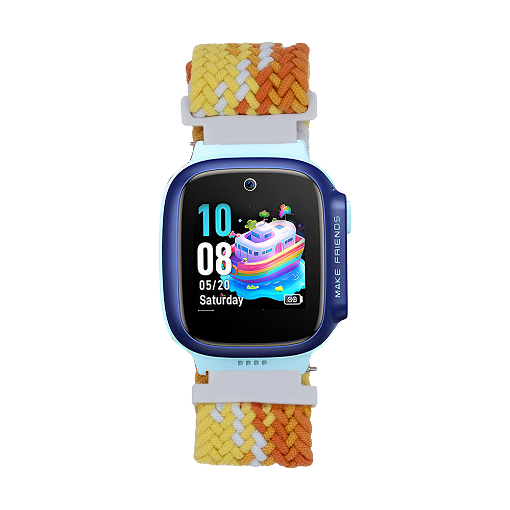 Huawei Uyumlu Watch GT 5 41mm Zore KRD-139 18mm Çocuklara Özel Örgü Kordon-Sarı