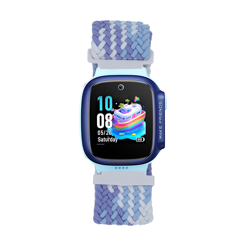 Huawei Uyumlu Watch GT 5 Pro 42mm Zore KRD-139 Çocuklara Özel Örgü Kordon-Lila