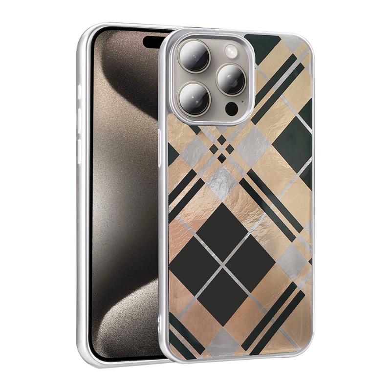 iPhone Uyumlu 15 Pro Max Kılıf Desenli Zore Mep Kapak-Geometrik
