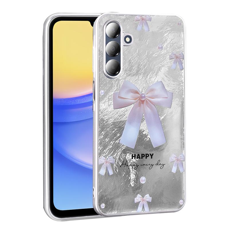Galaxy Uyumlu A16 Kılıf Desenli Zore Mep Kapak-İncili fiyonk