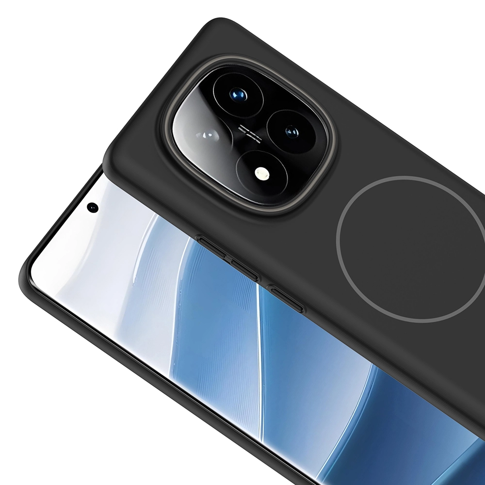 Xiaomi Uyumlu  Redmi Note 14 Pro 4G Kılıf M-safe Şarj Özellikli Zore Ruby Sert Kapak