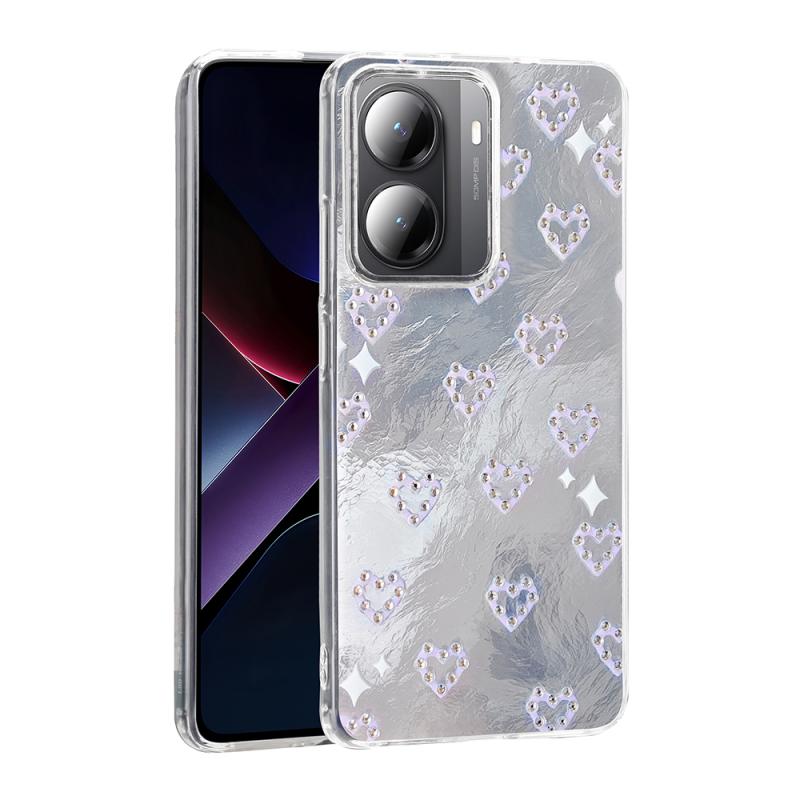Xiaomi Uyumlu  Poco X7 Pro Kılıf Kamera Korumalı Figürlü Zore Ponti Silikon Kapak-Beyaz