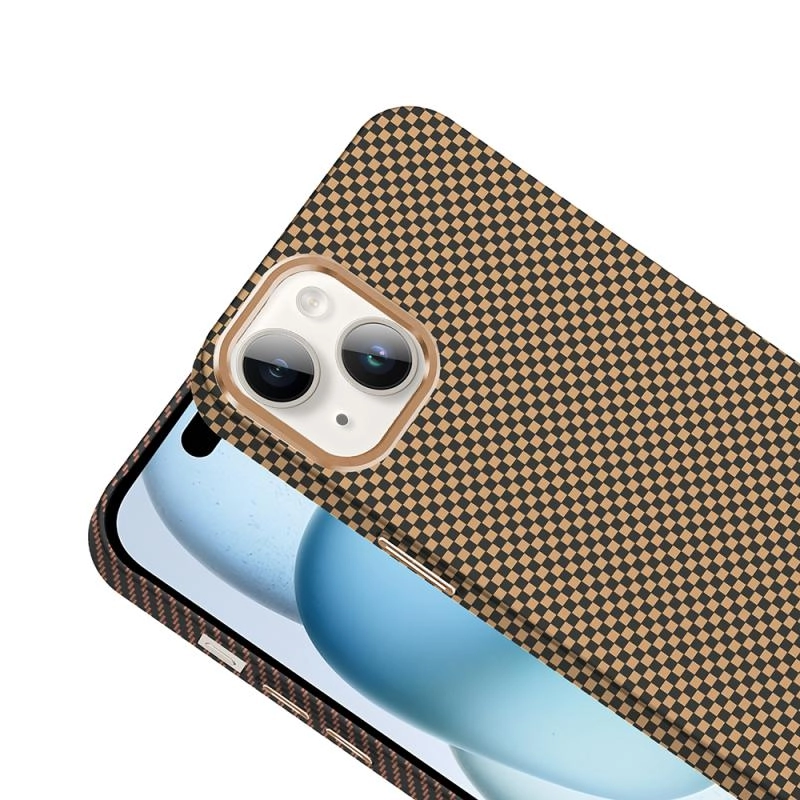 iPhone Uyumlu 13 Kılıf M-safe Şarj Özellikli Karbon Fiber Görünümlü Zore Gros Kapak