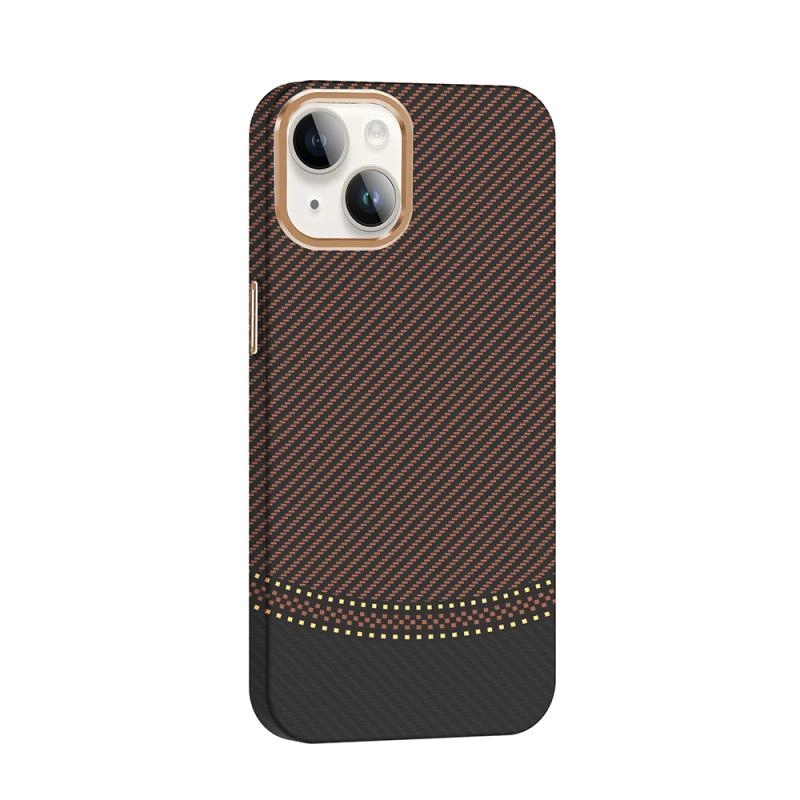 iPhone Uyumlu 13 Kılıf M-safe Şarj Özellikli Karbon Fiber Görünümlü Zore Gros Kapak