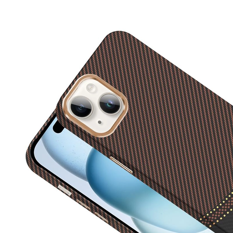 iPhone Uyumlu 13 Kılıf M-safe Şarj Özellikli Karbon Fiber Görünümlü Zore Gros Kapak
