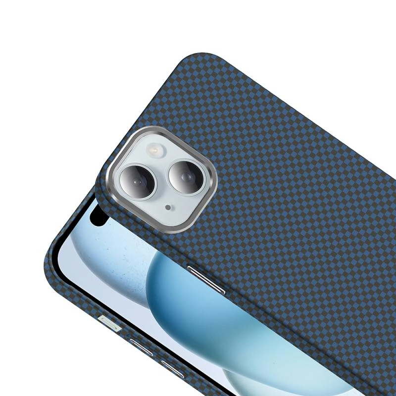 iPhone Uyumlu 15 Kılıf M-safe Şarj Özellikli Karbon Fiber Görünümlü Zore Gros Kapak