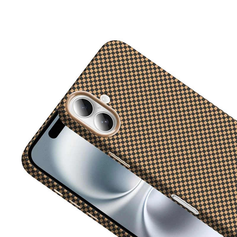 iPhone Uyumlu 16 Kılıf M-safe Şarj Özellikli Karbon Fiber Görünümlü Zore Gros Kapak