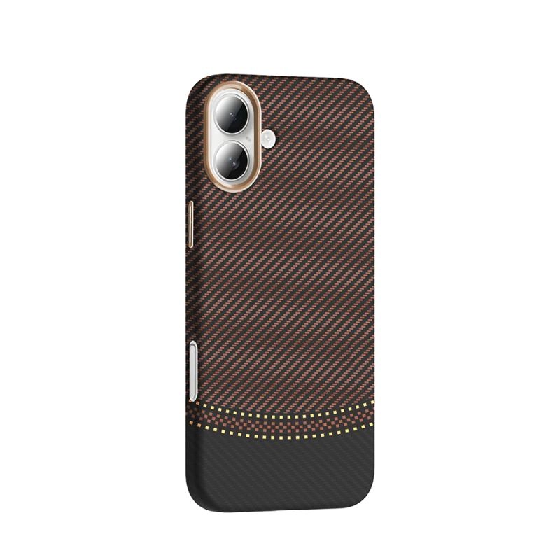 iPhone Uyumlu 16 Plus Kılıf M-safe Şarj Özellikli Karbon Fiber Görünümlü Zore Gros Kapak