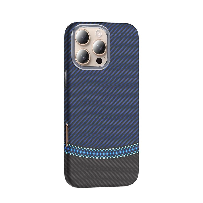 iPhone Uyumlu 16 Pro Max Kılıf M-safe Şarj Özellikli Karbon Fiber Görünümlü Zore Gros Kapak
