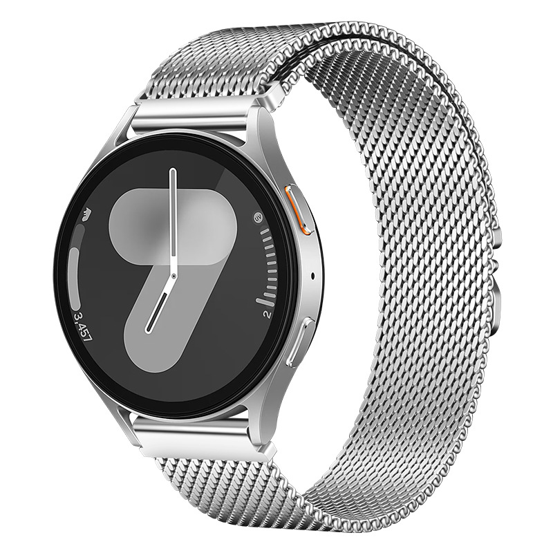 Xiaomi Uyumlu  Amazfit Pace Zore KRD-25 22mm Metal Hasır Kordon-Gümüş