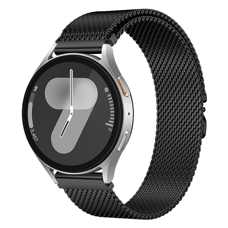 Xiaomi Uyumlu  Amazfit Pace Zore KRD-25 22mm Metal Hasır Kordon-Siyah