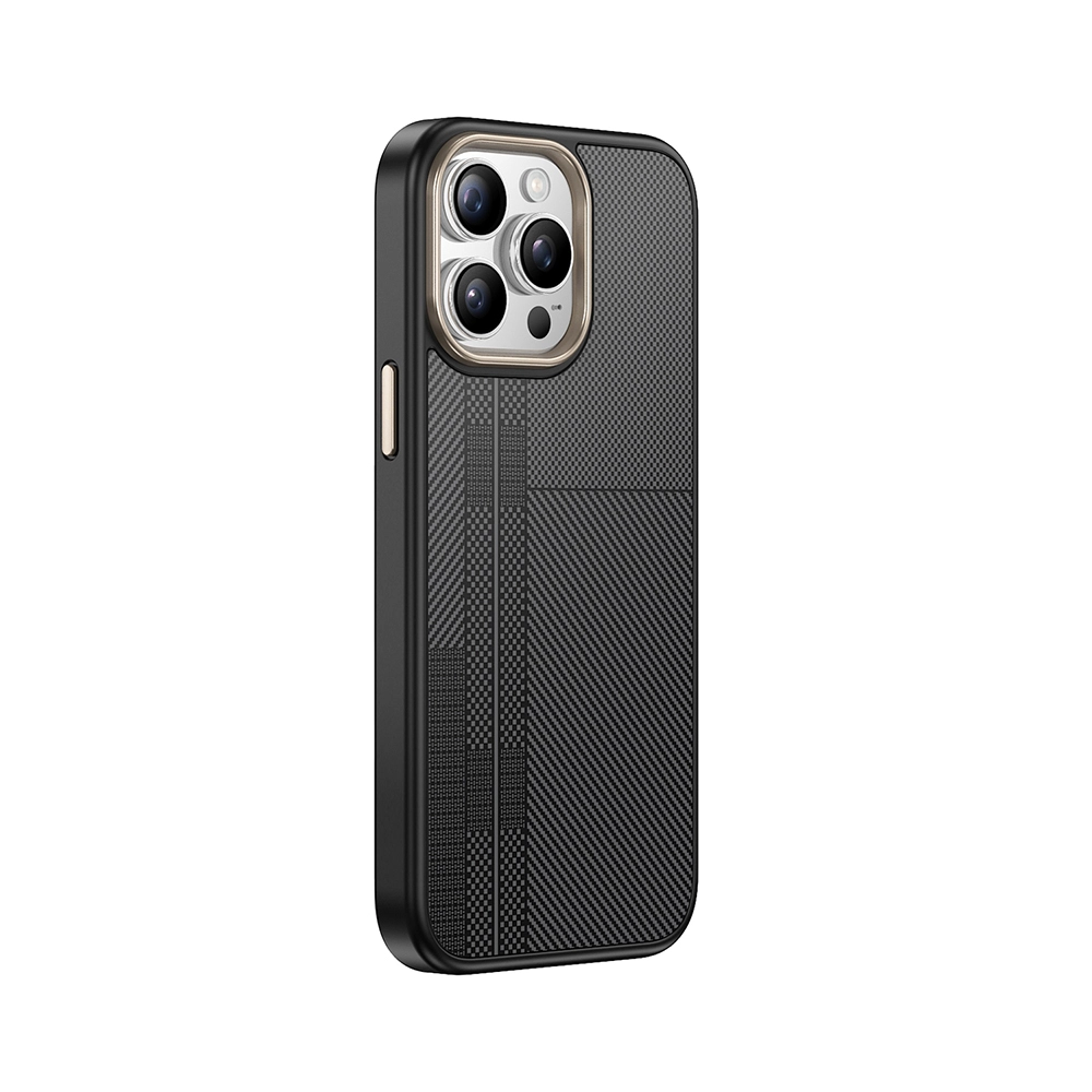 iPhone Uyumlu 15 Pro Kılıf M-safe Şarj Özellikli Karbon Fiber Görünümlü Zore Antina Kapak